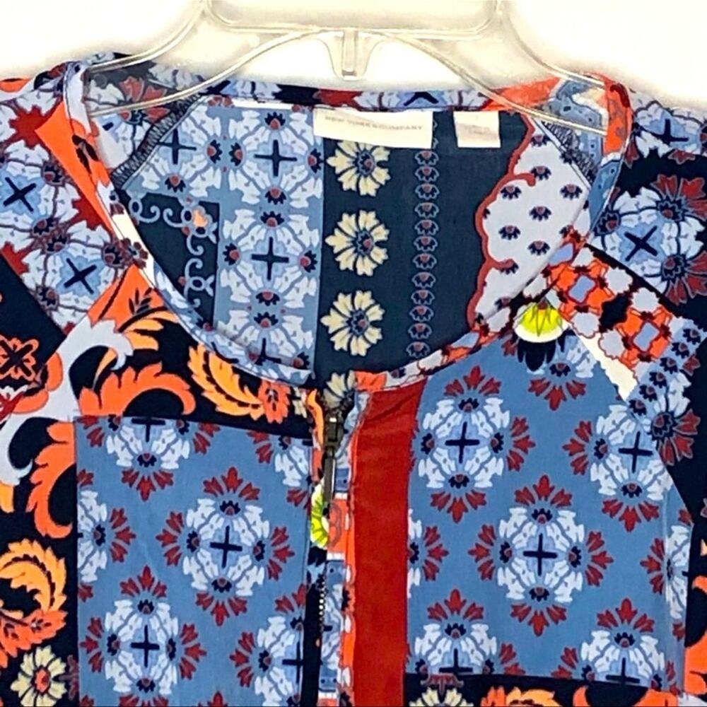 NY&C Patchwork Bomber Jacket Cottagecore Quilted … - image 3